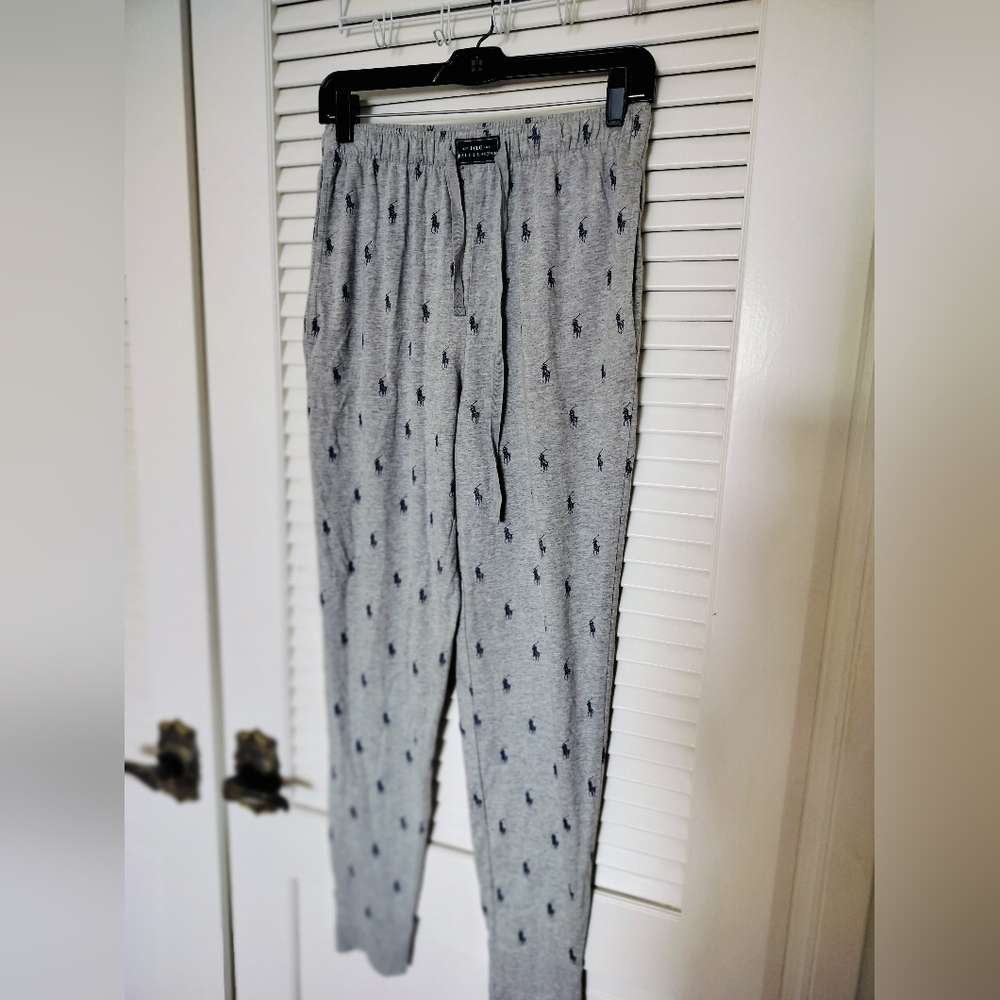 Polo Ralph Lauren Gray Navy Sleep Lounge Pant Joggers Size Small